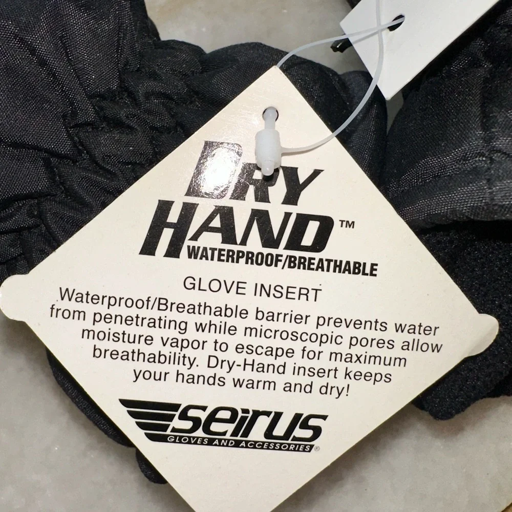 3/$25 Seirus Dry Hand Waterproof Breathable Kids Black Glove Insert - Small 8
